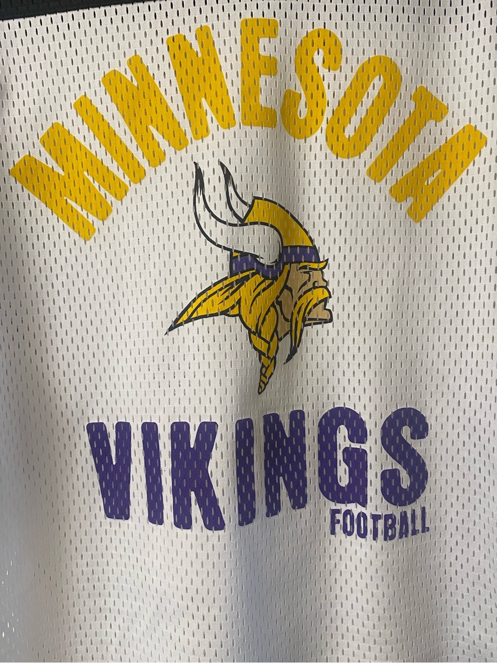 Minnesota Vikings NFL TEAM APPAREL Women’s Mesh Jersey Style Top Size Medium - Picture 6 of 16